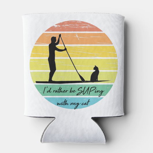 I'd Rather Be SUPing With My Cat SUP Blikjeskoeler (Achterkant)