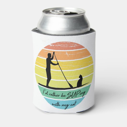 I'd Rather Be SUPing With My Cat SUP Blikjeskoeler (Blikje Achterkant)