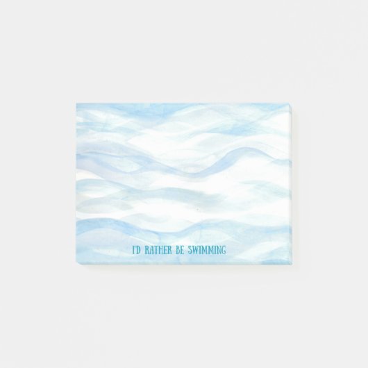 "I'd Rather Be Swimming" (Ik zou liever zwemmen),  Post-it® Notes (Voorkant)