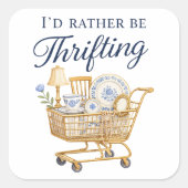 I'd Rather Be Thrifting Sticker (Voorkant)