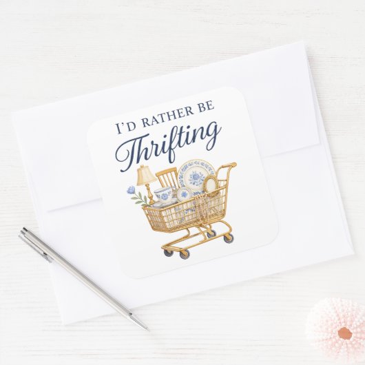 I'd Rather Be Thrifting Sticker (Envelop)