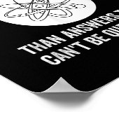 I'd Rather Have Questions That Can't Be Answered T Poster (Hoek)