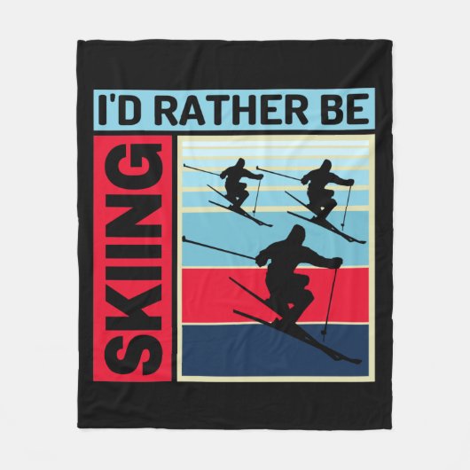 ID RATHER IS SKIES FLEECE DEKEN (Voorkant)