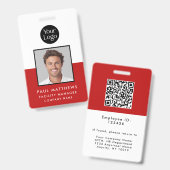 ID rode werknemer foto bedrijf Badge (Voor- en achterkant)
