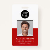 ID rode werknemer foto bedrijf Badge (Voorkant)