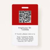 ID rode werknemer foto bedrijf Badge (Achterkant)