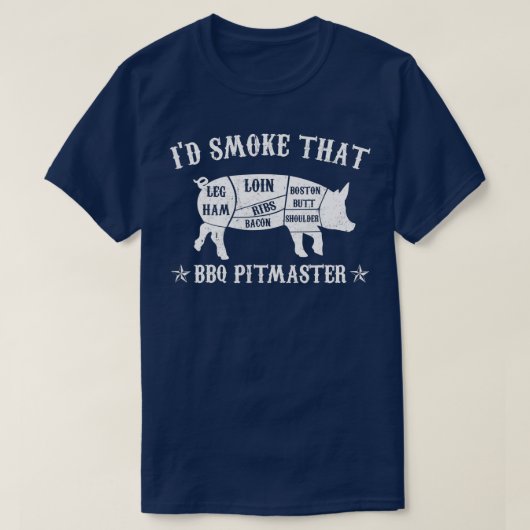 ID roke datPig Pitmaster Funny BBQ Roking Gift T-shirt (Design voorkant)