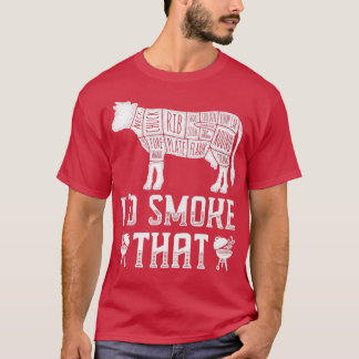 ID Roke die Koe BBQ voor Grillmasters Fathers T-shirt