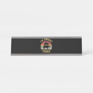 ID roken dat Funny BBQ de moker Grill Gift Bureau Naambordje