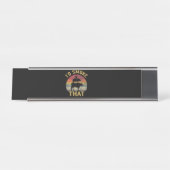 ID roken dat Funny BBQ de moker Grill Gift Bureau Naambordje (Voorkant)
