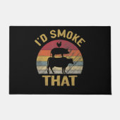 ID roken dat Funny BBQ de moker Grill Gift Deurmat (Voorkant)