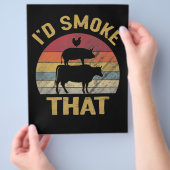 ID roken dat Funny BBQ de moker Grill Gift Flyer (Hand)