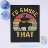 ID roken dat Funny BBQ de moker Grill Gift Flyer (Enkel)