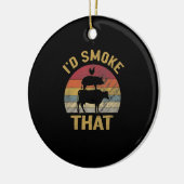 ID roken dat Funny BBQ de moker Grill Gift Keramisch Ornament (Links)