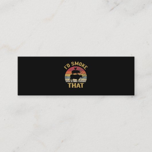 ID roken dat Funny BBQ de moker Grill Gift Mini Visitekaartje (Voorkant)