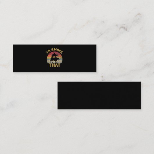 ID roken dat Funny BBQ de moker Grill Gift Mini Visitekaartje (Voorkant / Achterkant)