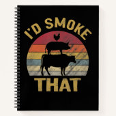 ID roken dat Funny BBQ de moker Grill Gift Notitieboek (Voorkant)