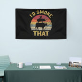 ID roken dat Funny BBQ de moker Grill Gift Spandoek (Beurs)