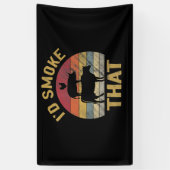 ID roken dat Funny BBQ de moker Grill Gift Spandoek (Verticaal)