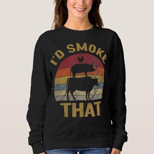 ID roken dat Funny BBQ de moker Grill Gift Trui (Voorkant)