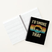 ID roken dat Funny Retro BBQ varkensvlees Grill Gi Notitieboek (Binnen)