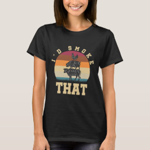 Id rook dat grappige gerookte varkensvlees liefheb t-shirt