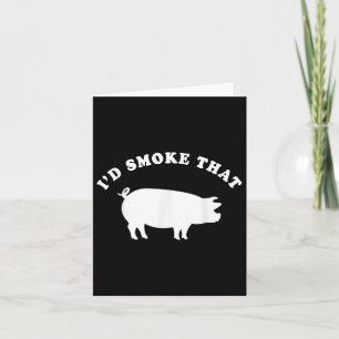 Id rook dat grappige varken roken achtertuin bbq kaart