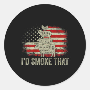 ID Rook dat Grillers de Pitmaster buitenste Camp k Ronde Sticker