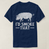 ID Rook die Bacon Barbecue BBQ T-shirt (Design voorkant)