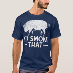 ID Rook die Bacon Barbecue BBQ T-shirt