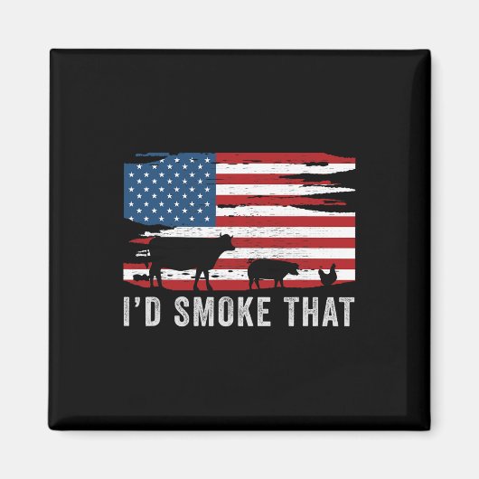 ID Rook die barbecue 1 Magneet (Voorkant)