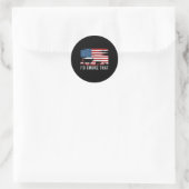 ID Rook die barbecue 1 Ronde Sticker (Tas)