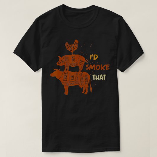 ID Rook die barbecue 1 T-shirt (Design voorkant)