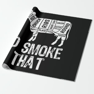 ID Rook die BBQ rokergrilling Barbecue Cadeaupapier