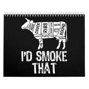 ID Rook die BBQ rokergrilling Barbecue Kalender
