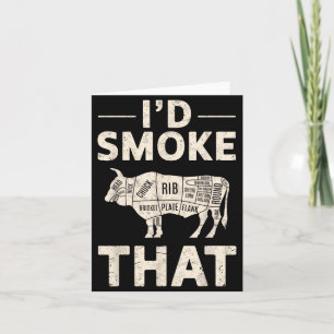 Id Rook die Chef Roker Vader Grappig Grill BBQ Kaart