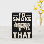 Id Rook die Chef Roker Vader Grappig Grill BBQ Kaart (Gele Bloem)