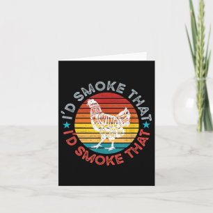 Id rook die grappige bbq barbecue vlees grillen sm kaart