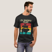 ID rook die kip varkensvlees retro vlees bbq gri T-shirt (Voorkant volledig)
