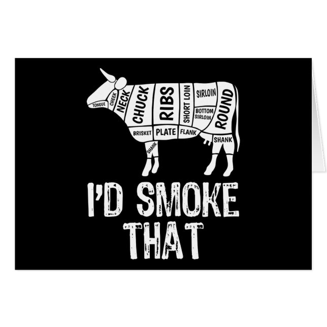ID Rook die Koe BBQ roken barbecue (Voorkant Horizontaal)
