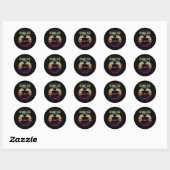 ID Rook die Retro Barbecue Ronde Sticker (Vel)