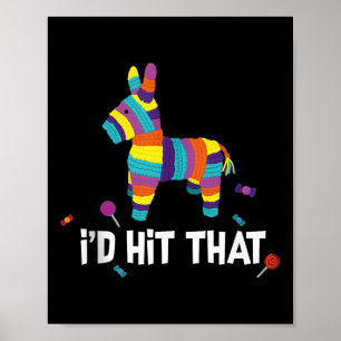 Id sloeg die Pinata Mexicaanse Tanktop Cinco de Ma Poster