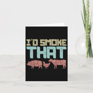 Id Smoke Pork Kippenvlees Grappig BBQ Barbecue mei Kaart