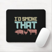 Id Smoke Pork Kippenvlees Grappig BBQ Barbecue mei Muismat (Met muis)