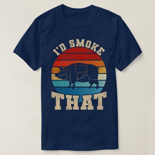 ID Smoke That Bacon Grappige Quote Barbecue BBQ T-shirt (Design voorkant)