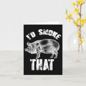 Id Smoke That - Grappig BBQ Varken Kaart (Gele Bloem)