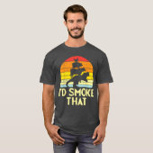 Id Smokehat Chicken Pork Beefre Retro Dinosaur Bbq T-shirt (Voorkant volledig)