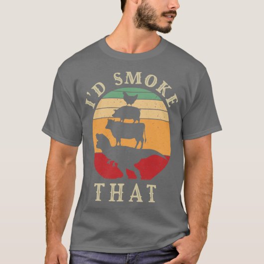 Id Smokehat Perfect Pitmaster Gift Meat Grilling B T-shirt (Voorkant)