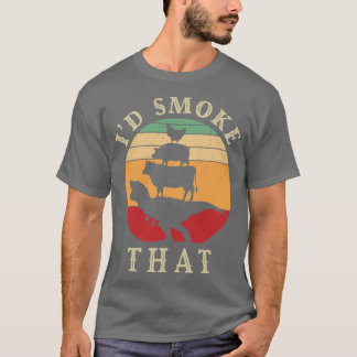 Id Smokehat Perfecte Pitmaster Cadeau Vlees Grill  T-shirt