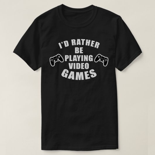 ID Speel liever videospelletjes T-shirt (Design voorkant)